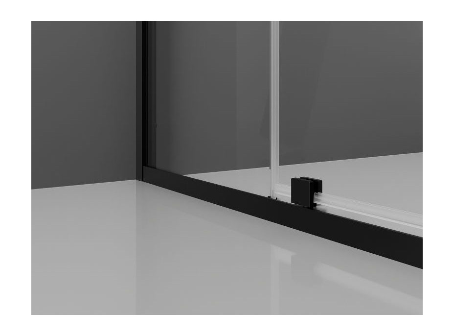 Sprchové dvere MEXEN EXO pivotové - dvojdielne - 160 cm - číre - čierne - 819-160-000-70-00