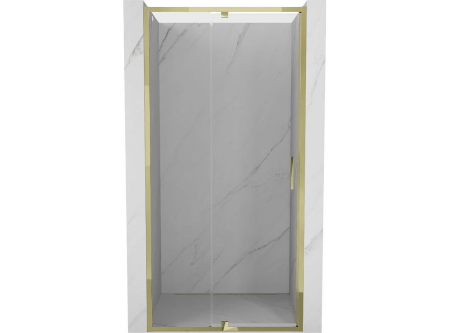 Sprchové dvere MEXEN EXO pivotové - dvojdielne - 100 cm - číre - zlaté - 819-100-000-50-00