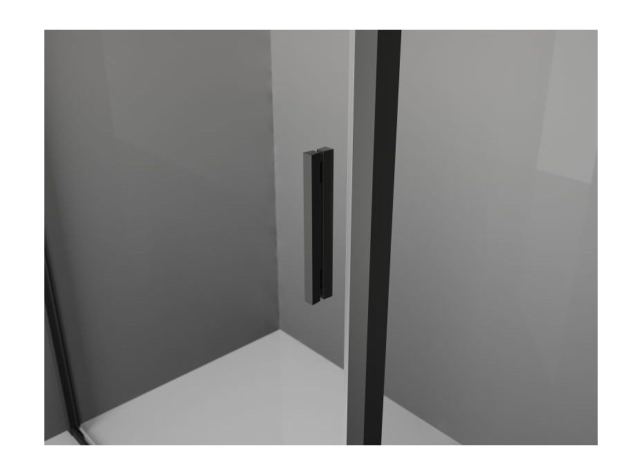 Sprchové dvere MEXEN EXO pivotové 65 cm - číre - čierne - 8181-065-000-70-00