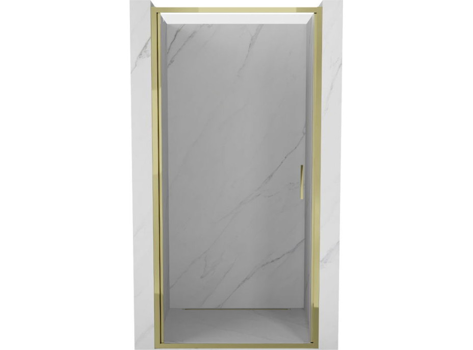 Sprchové dvere MEXEN EXO krídlové 90 cm - číre - zlaté - 817-090-000-50-00