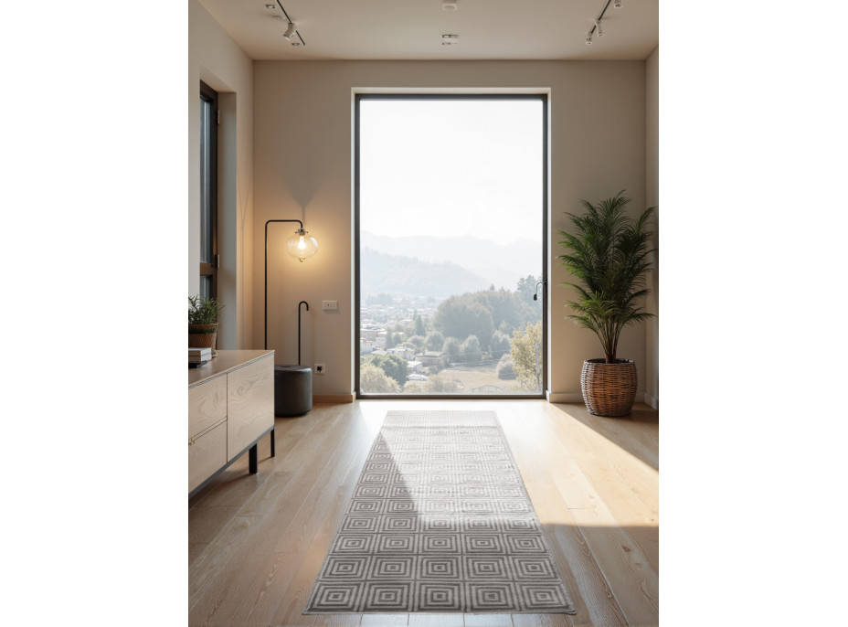 Behúň Perles 106185 White Grey z kolekcie Elle