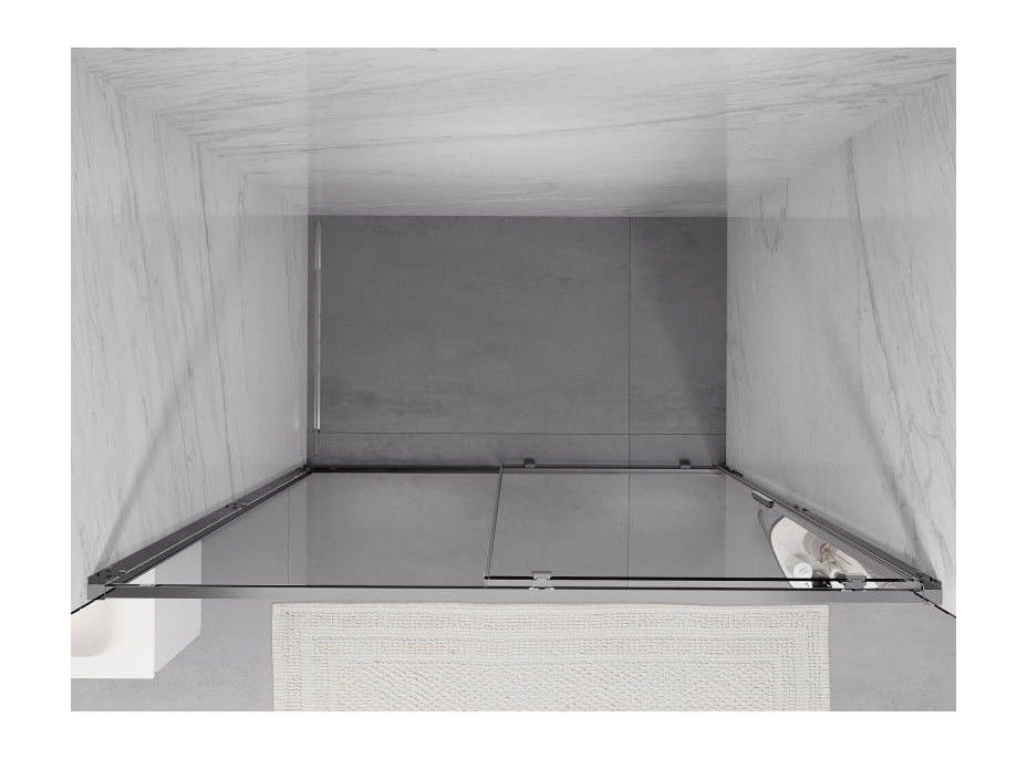 Sprchové dvere MEXEN EXO posuvné 130 cm - číre - chrómové - 8151-130-000-01-00