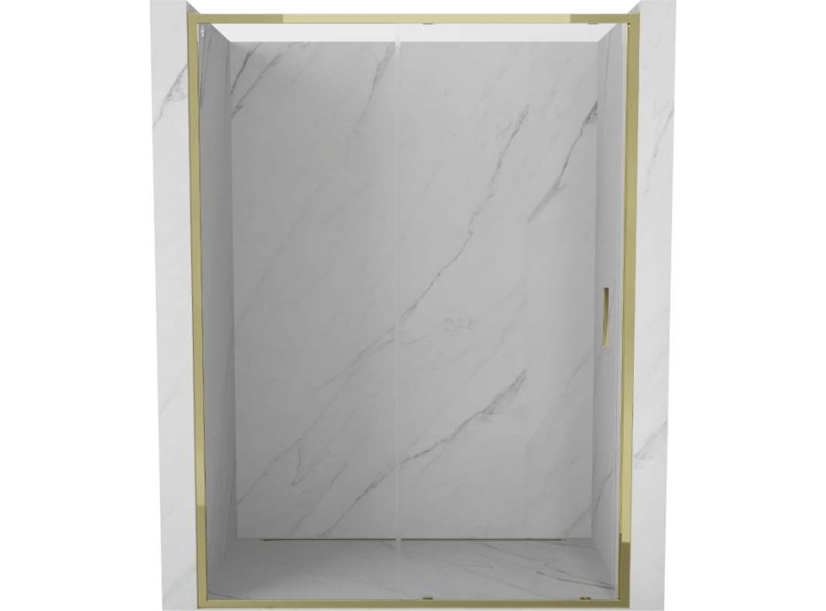 Sprchové dvere MEXEN EXO posuvné 130 cm - číre - zlaté - 8151-130-000-50-00