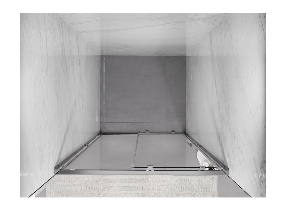 Sprchové dvere MEXEN EXO posuvné 110 cm - číre - chrómové - 8151-110-000-01-00