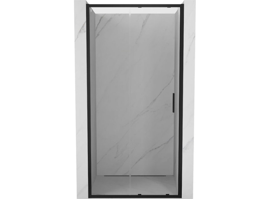 Sprchové dvere MEXEN EXO posuvné 90 cm - číre - čierne - 8151-090-000-70-00