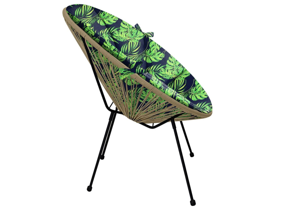 Vodeodolný podsedák do záhradného kresla ACAPULCO 91x72 cm - Monstera
