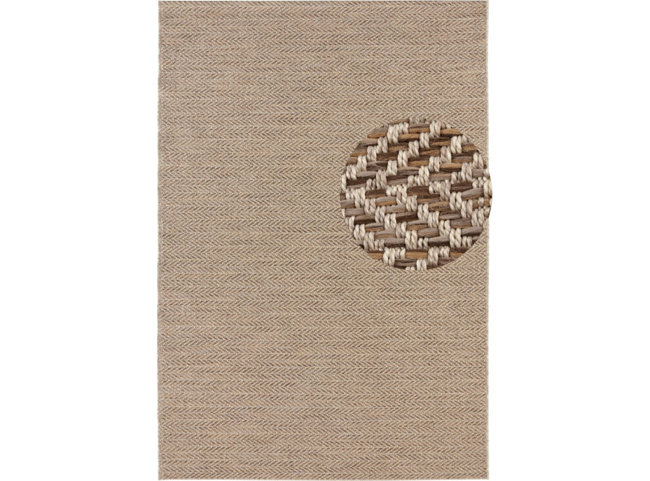 Kusový koberec Brave 103615 natural Brown z kolekcie Elle – na von aj na doma