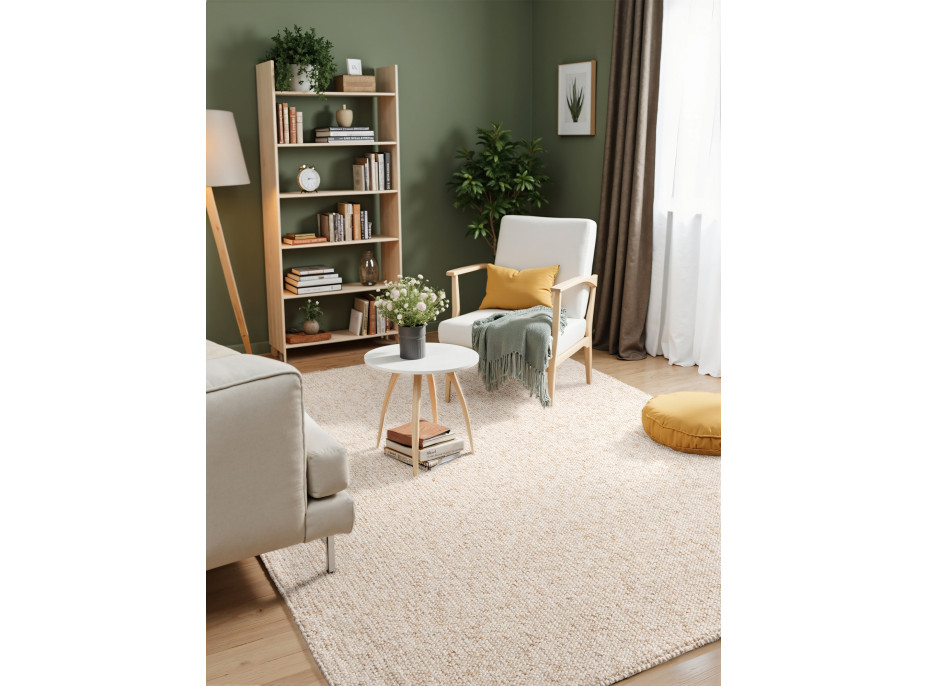 Kusový koberec Tundra 106228 Cream z kolekcie Elle