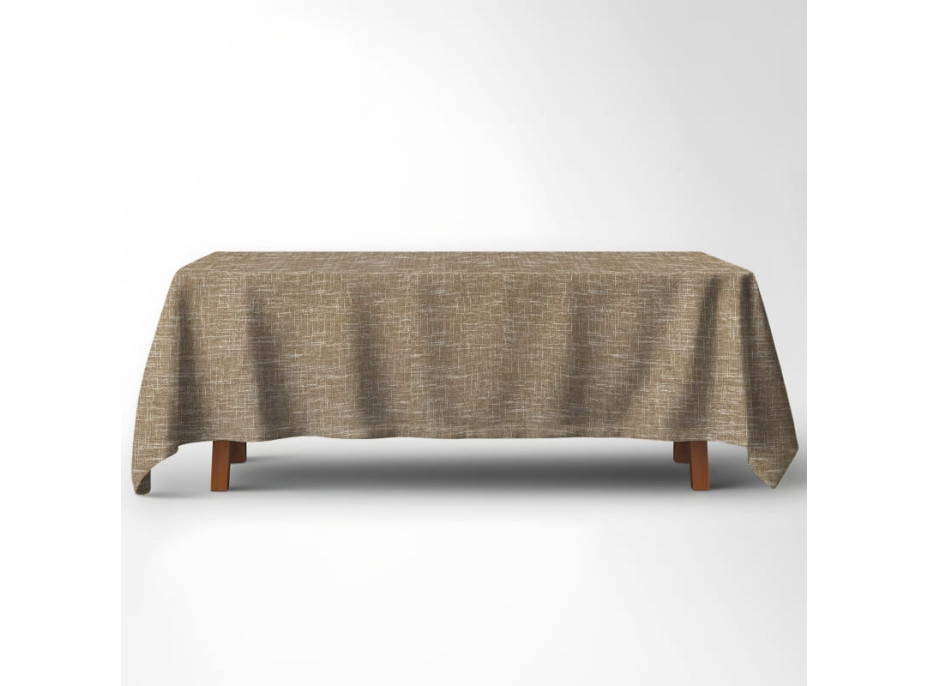 Obrus LOOM 140x260 cm - hnedý