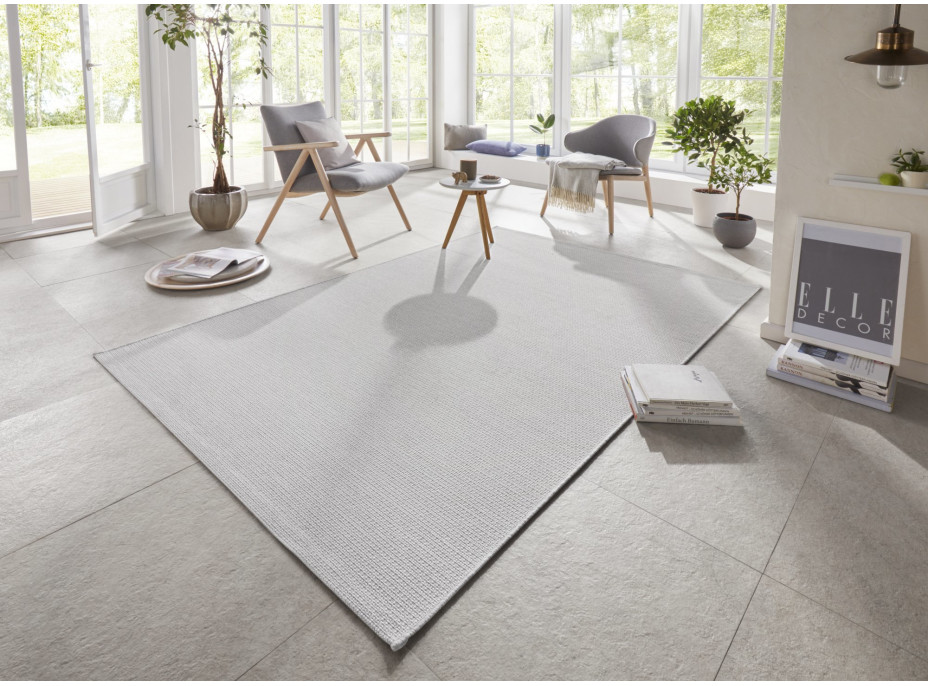 Kusový koberec Secret 103556 Light Grey, Cream z kolekcie Elle - na von aj na doma