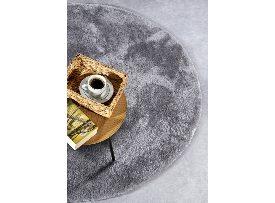 Kusový koberec Cosy 106110 Silver kruh z kolekcie Elle