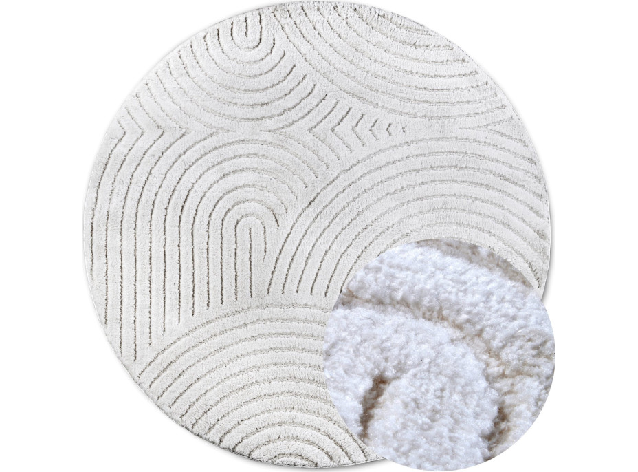 Kusový koberec New York 106203 White kruh