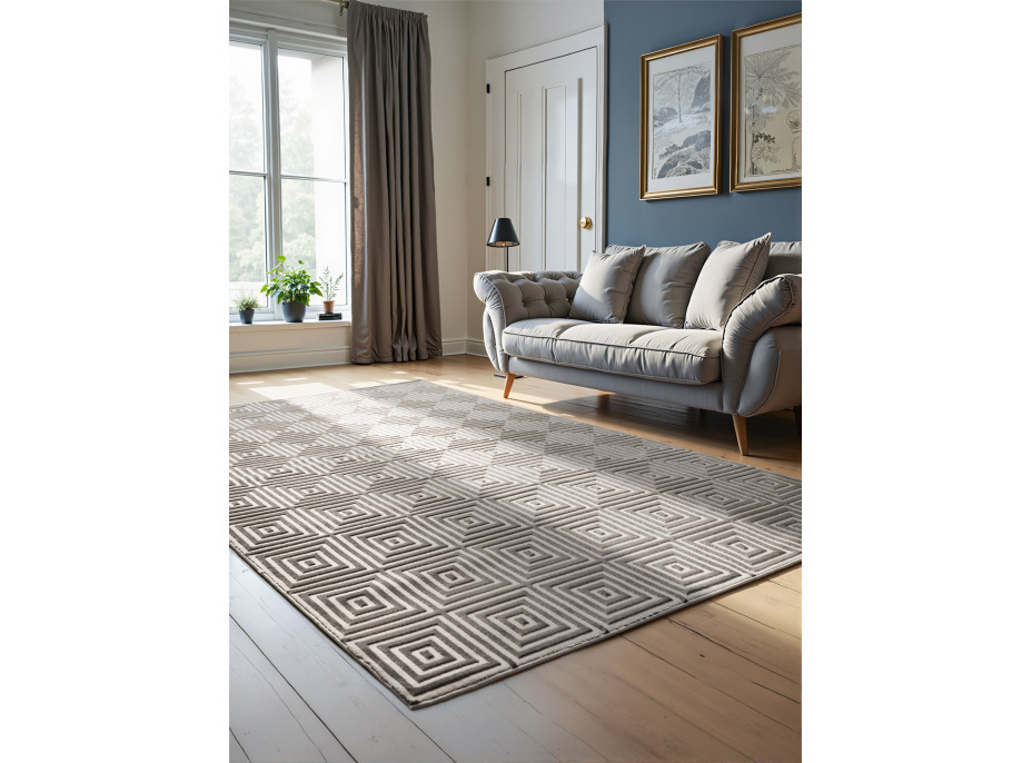 Kusový koberec Perles 106185 White Grey z kolekcie Elle