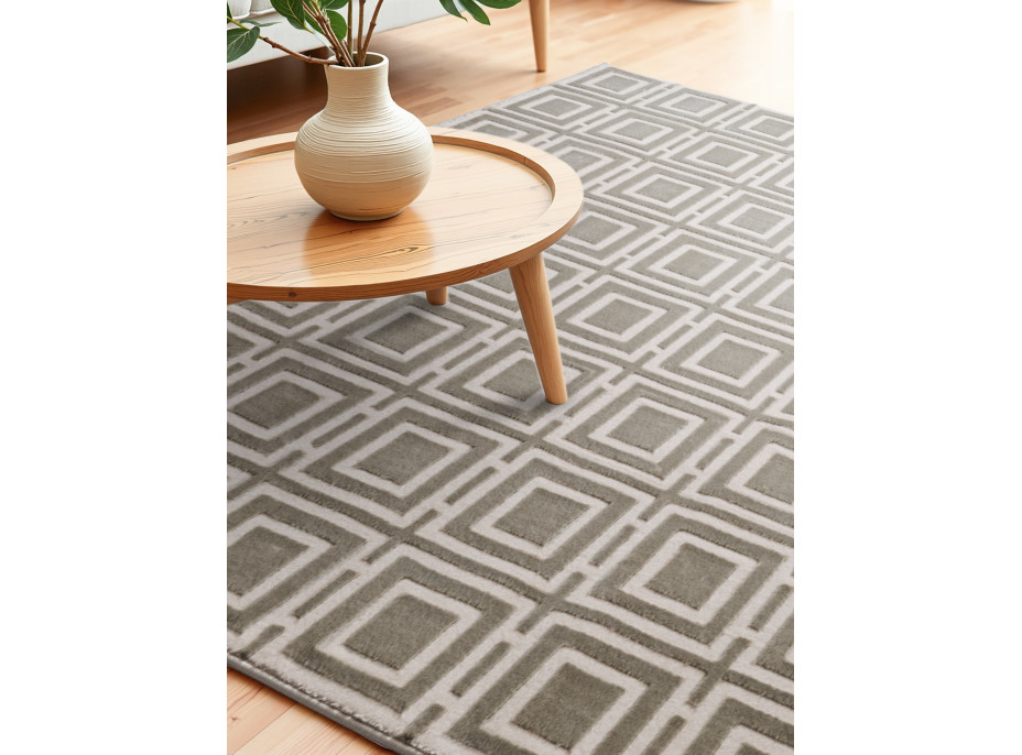 Kusový koberec Perles 106190 Cream Grey z kolekcie Elle