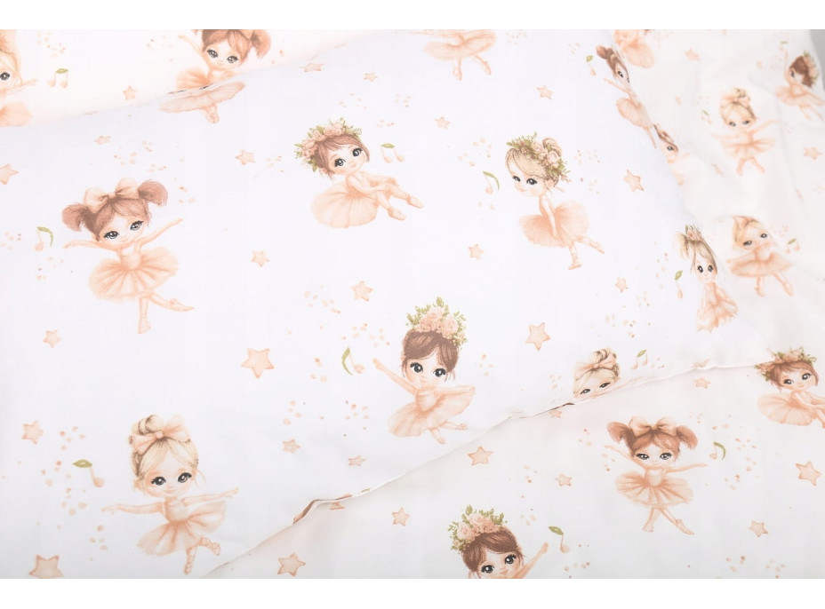 Detské bavlnené obliečky do postieľky 120x90 cm BABYMAM PREMIUM - Malé baletky