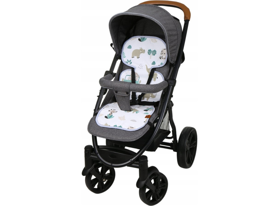 Vložka proti poteniu BABYMAM SUPER AIR 3D do autosedačky/kočíka - Na safari