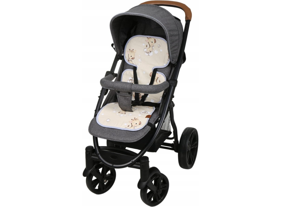 Vložka proti poteniu BABYMAM SUPER AIR 3D do autosedačky/kočíka - Žirafa