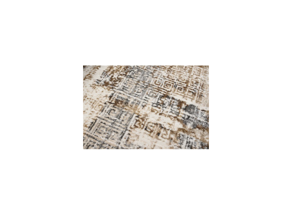 Kusový koberec HERA Pattern - hnedý/krémový