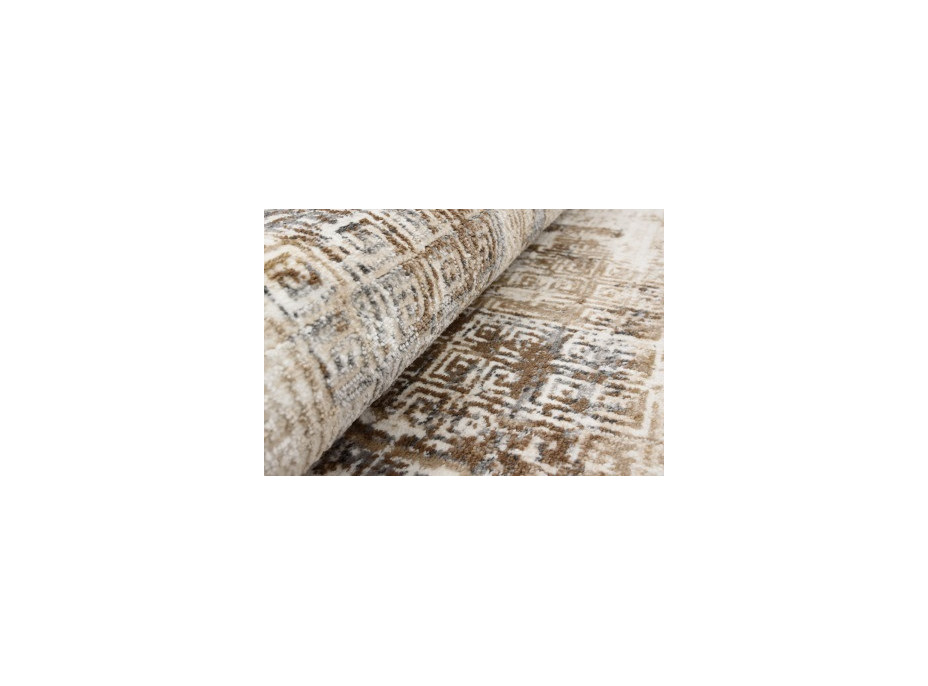 Kusový koberec HERA Pattern - hnedý/krémový