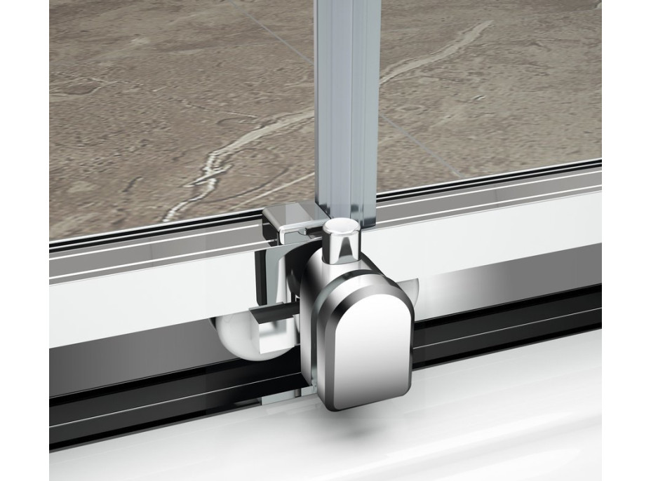 Polysan EASY polkruhová sprchová zástena 900x900mm, číre sklo EL4615