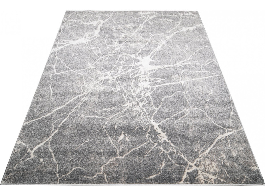 Kusový koberec LYDIA Marble - tmavě šedý/béžový
