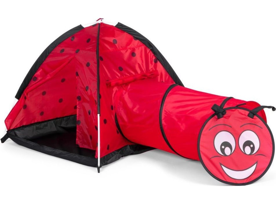 ECOTOYS Detský stan s vchodovým tunelom Lienka