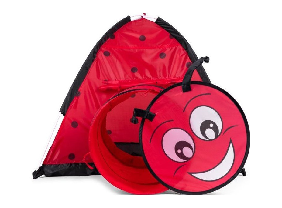 ECOTOYS Detský stan s vchodovým tunelom Lienka