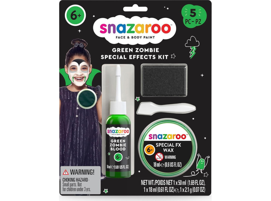 SNAZAROO FX Zombie sada s voskom a falošnou krvou na špeciálne efekty