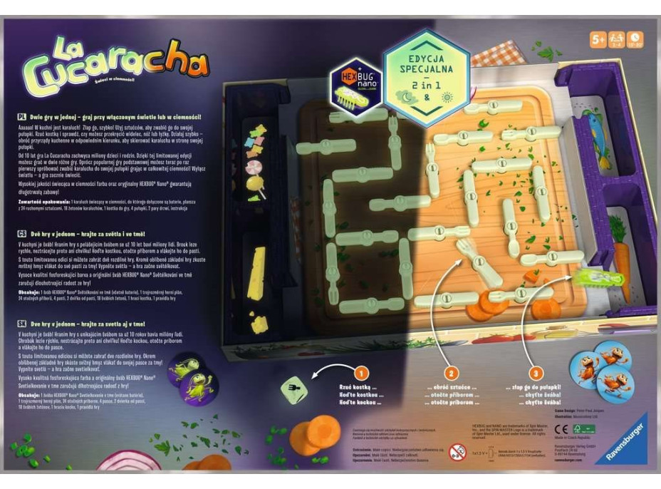 RAVENSBURGER Hra La Cucaracha Nočná edícia 2v1