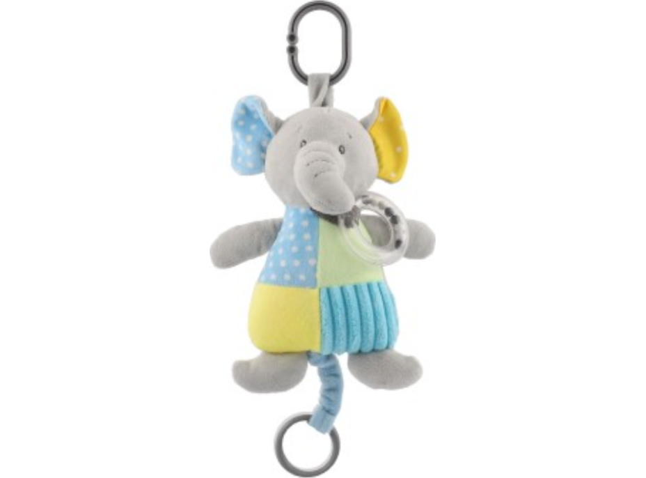 TEDDIES Naťahovací hrací strojček plyšový Slon