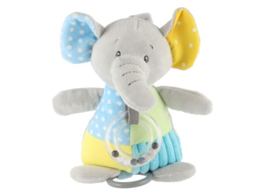 TEDDIES Naťahovací hrací strojček plyšový Slon