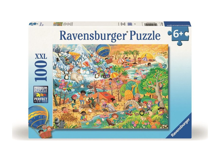 RAVENSBURGER Puzzle Zábava v každom ročnom období XXL 100 dielikov