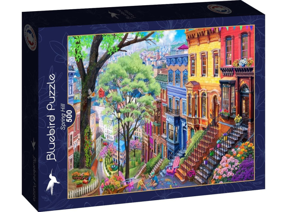 BLUEBIRD Puzzle Jarné mesto 500 dielikov