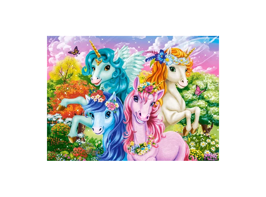 CASTORLAND Puzzle Jednorožci 70 dielikov