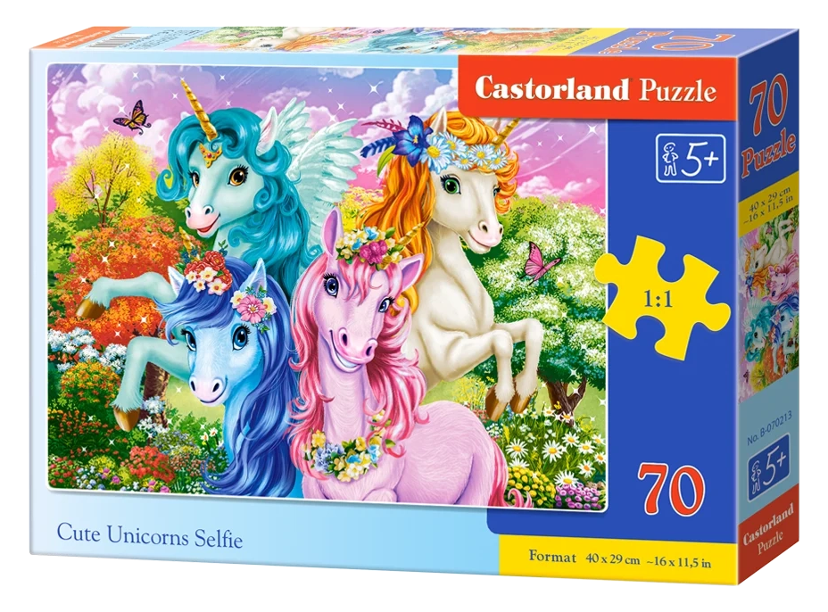 CASTORLAND Puzzle Jednorožci 70 dielikov