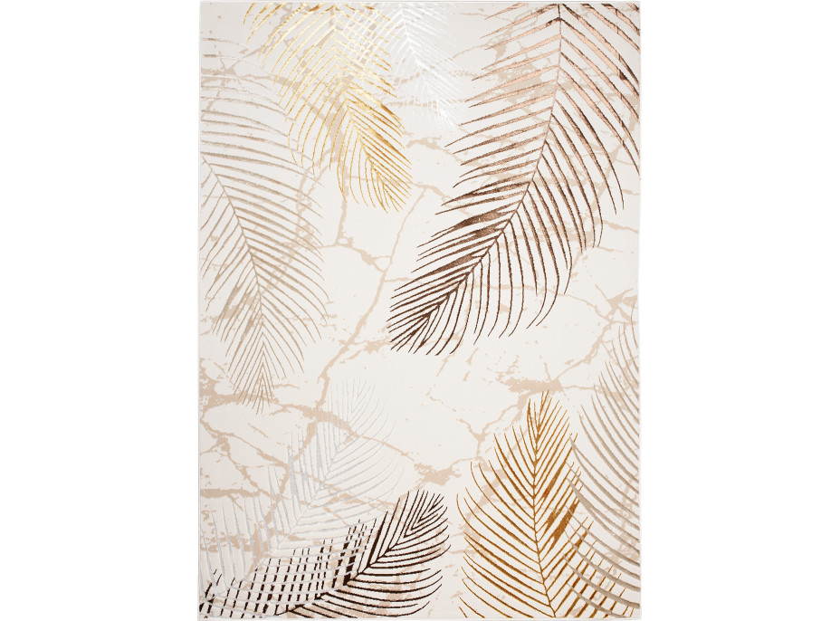 Kusový koberec GOLDEN Feathers - krémový/hnědý/zlatý