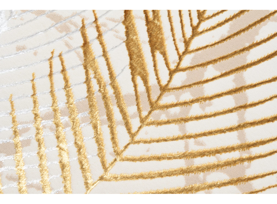 Kusový koberec GOLDEN Feathers - krémový/hnědý/zlatý