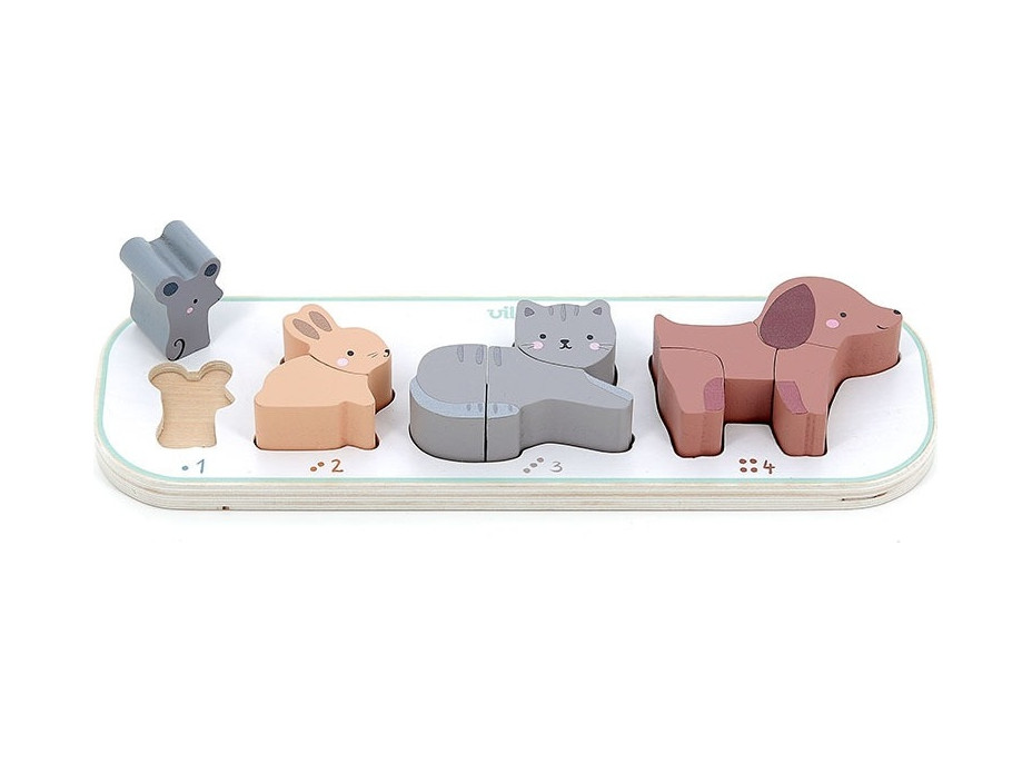 Vilac Vkladacie puzzle Učím sa počítať zvieratká Sarah Betz