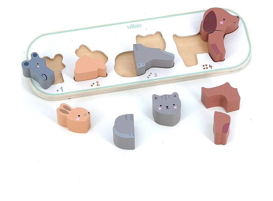 Vilac Vkladacie puzzle Učím sa počítať zvieratká Sarah Betz