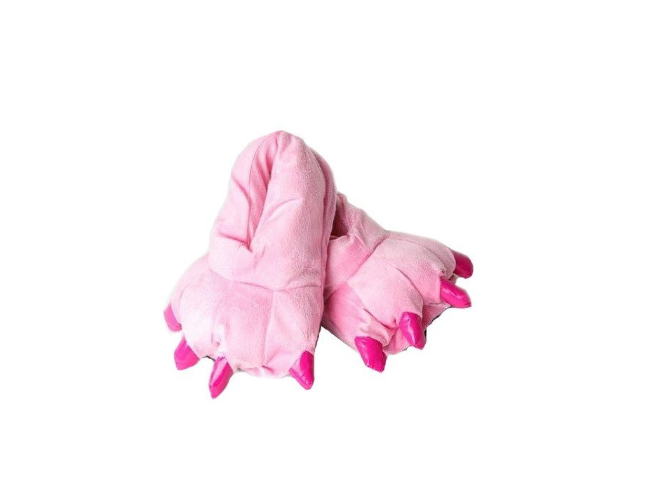 Plyšové papuče KIGU - ružové labky