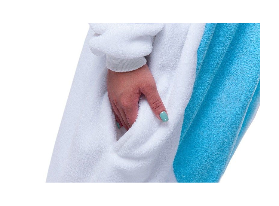 Overal KIGURUMI - jednorožec modrobiely