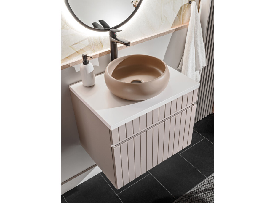 Kúpeľňová závesná skrinka pod umývadlo ICON - kašmír - 60 cm