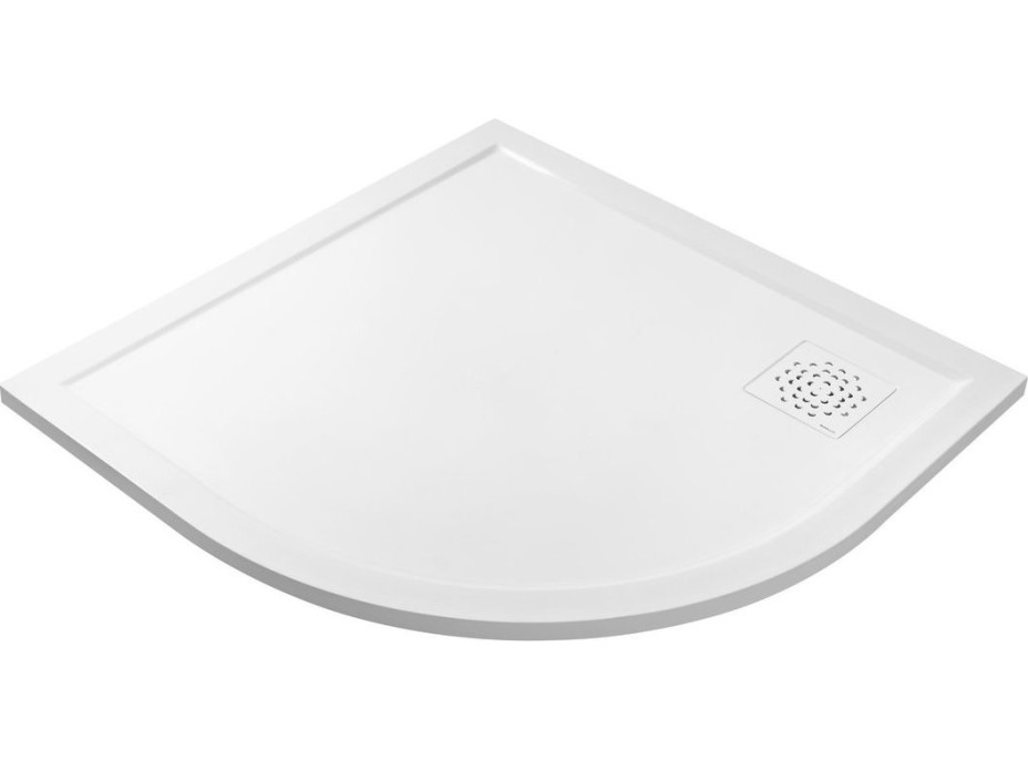Gelco XENA sprchová vanička z liateho mramoru, štvrťkruh 90x90cm, R550, biela HX559