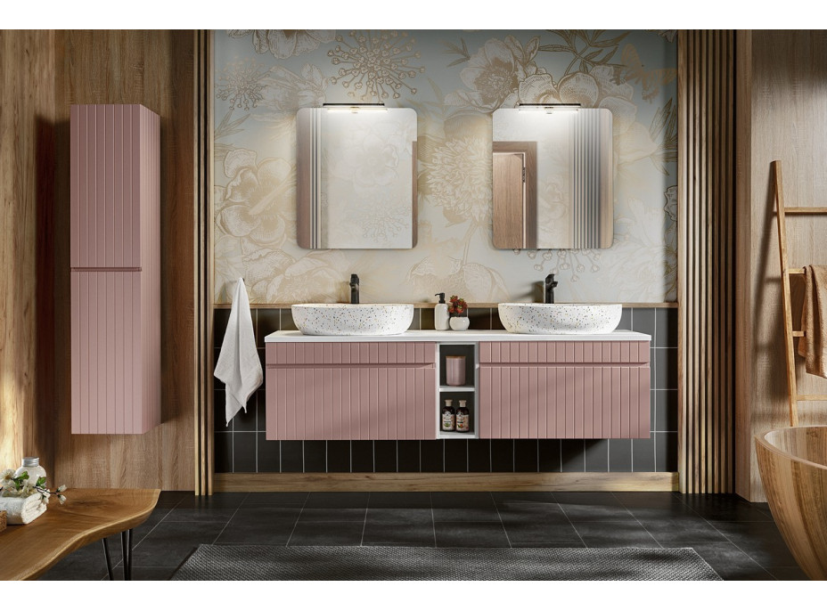 Kúpeľňová závesná skrinka pod umývadlo ICON - rose - 100 cm