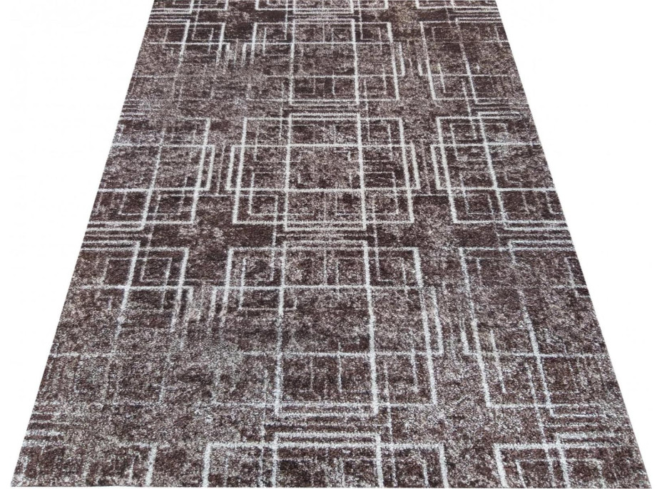 Kusový koberec PANNE cross - odtiene hnedej, 80x150 cm