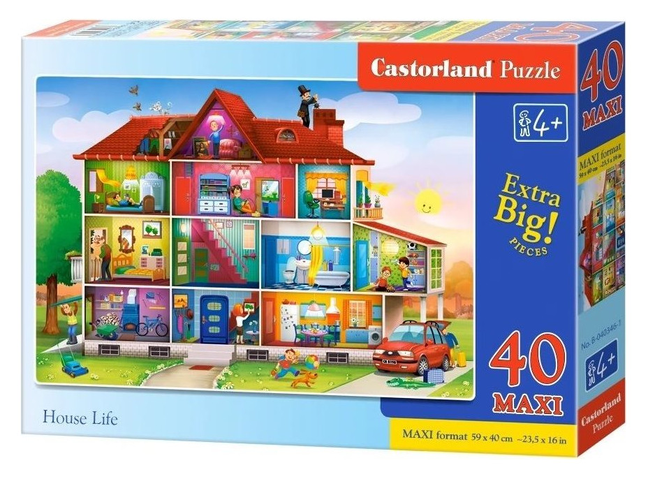 CASTORLAND Puzzle Život v dome MAXI 40 dielikov