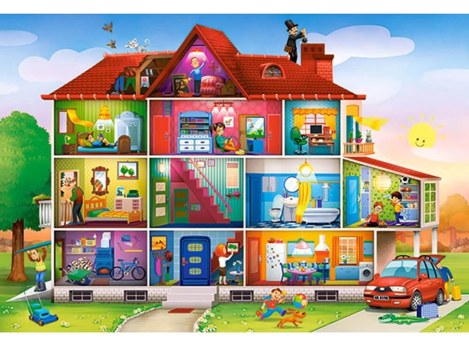 CASTORLAND Puzzle Život v dome MAXI 40 dielikov