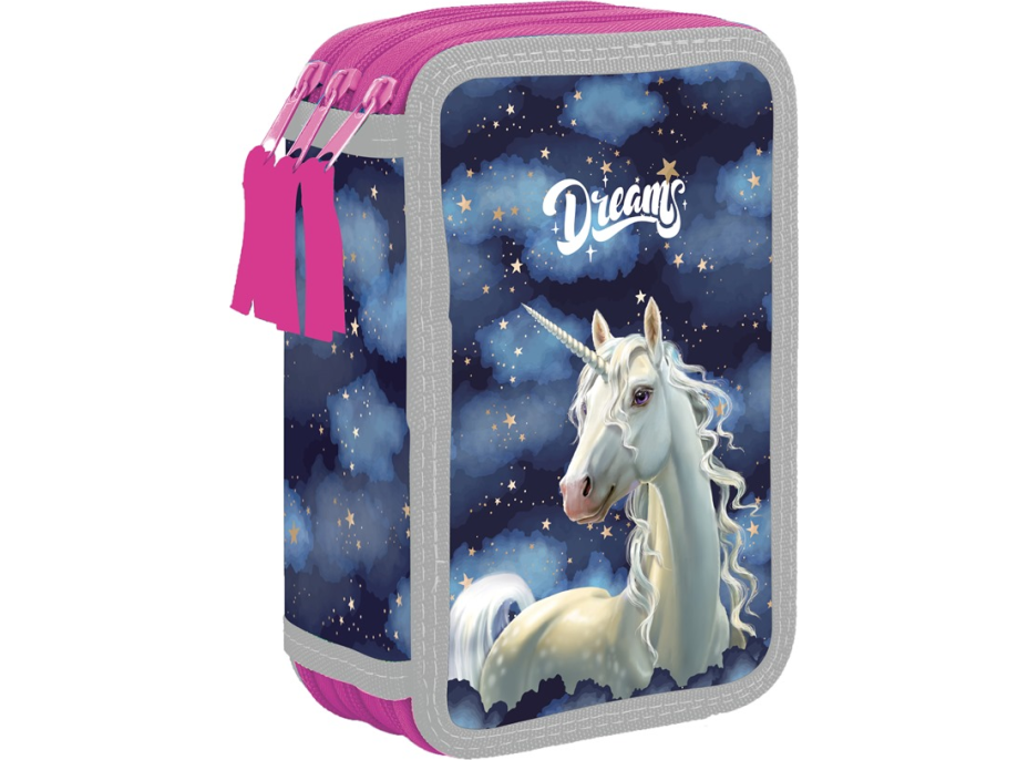 OXYBAG Školský peračník trojposchodový Unicorn