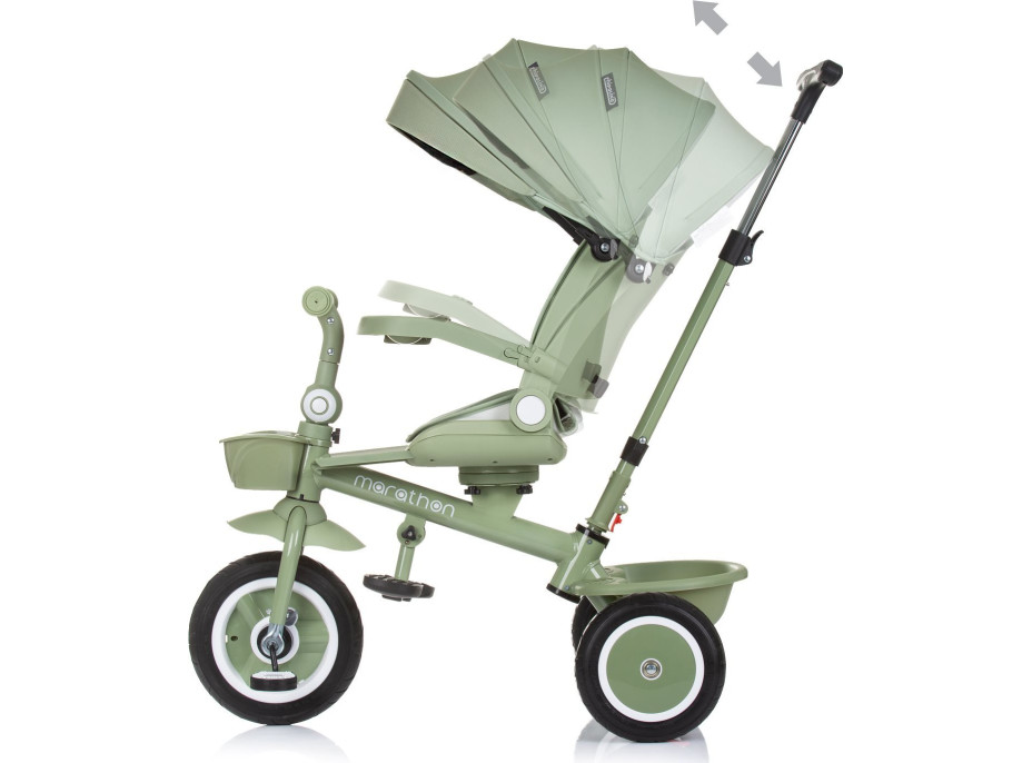 CHIPOLINO Trojkolka so strieškou Marathon 2v1 Pastel Green