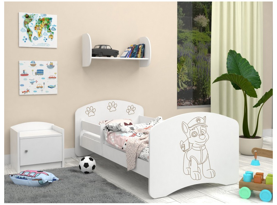 Detská posteľ s gravírovaním 160x80 cm PSÍK